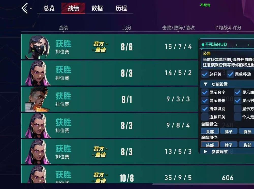 苹果系统无畏契约【不死鸟】hud稳的一批，还在玩那些又贵又拉闸的东西吗兄弟们？不死鸟hud才是首选，猛攻